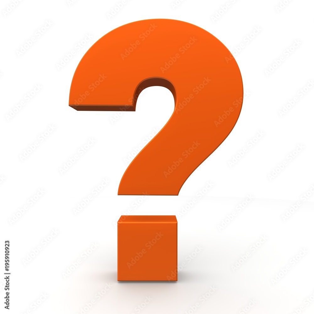 question mark 3d orange interrogation point asking sign punctuation isolated on white background question mark 3d orange interrogation point asking sign punctuation isolated on white background