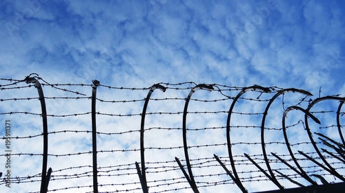 Barbed Wire with Sky