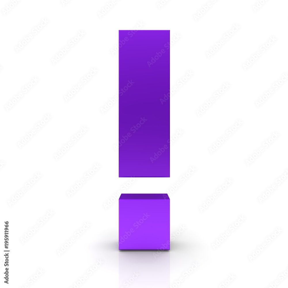exclamation mark 3d purple exclamation point exclamation mark 3d purple exclamation point