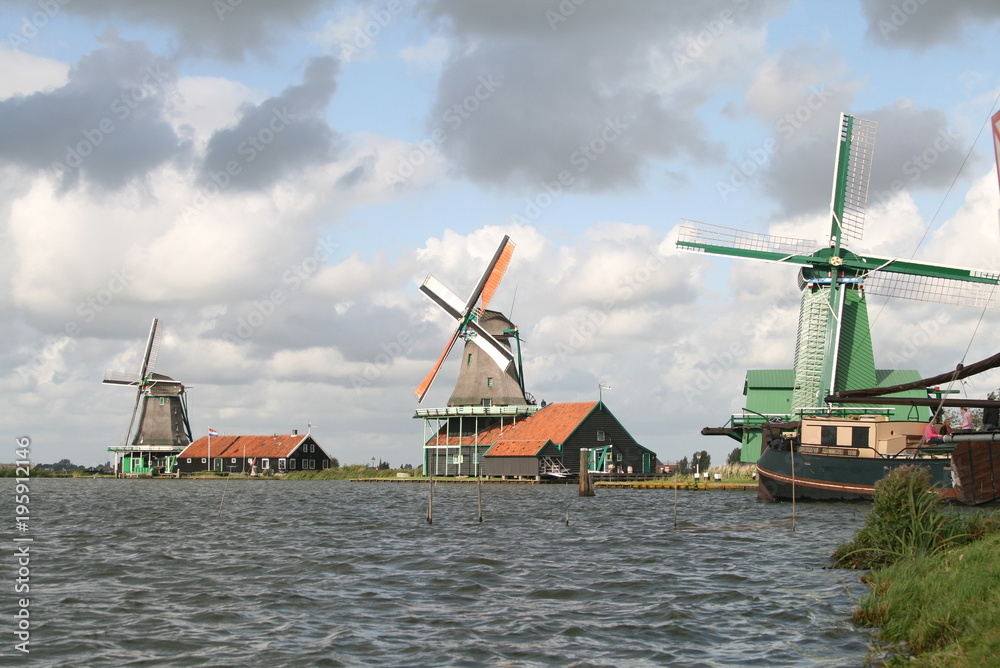 windmill at the Zaanse Schans, Netherlands
