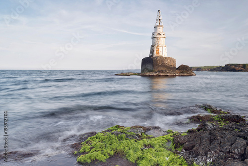 Ahtopol lighthouse by the Black Sea Coast in Bilgaria