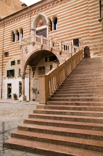 Staircase of reason in courtyard the Palazzo della Ragione © Daniel Ouellette