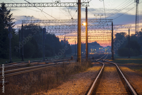 Railways at dusk