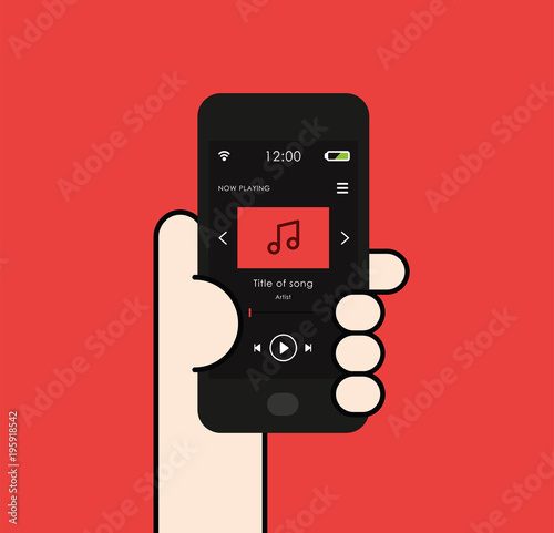 Holding a Smartphone with Music interface