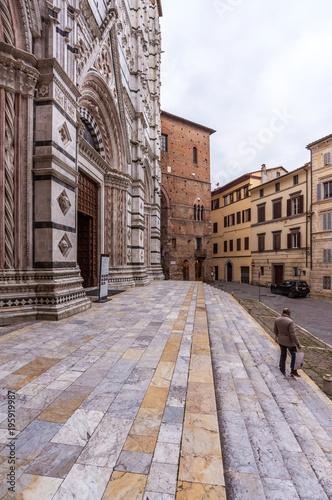 Siena (Italy) - The wonderful historic center of the famous city in Tuscany region, central italy, declared by UNESCO a World Heritage Site.