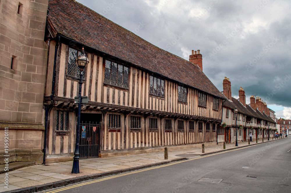 An old house on the street in Stratford-upon-Avon, United Kingdom
