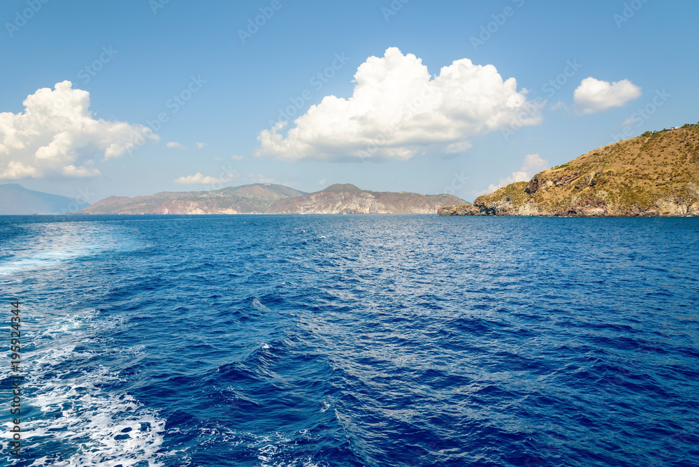 View of Aeolian Islands archipelago