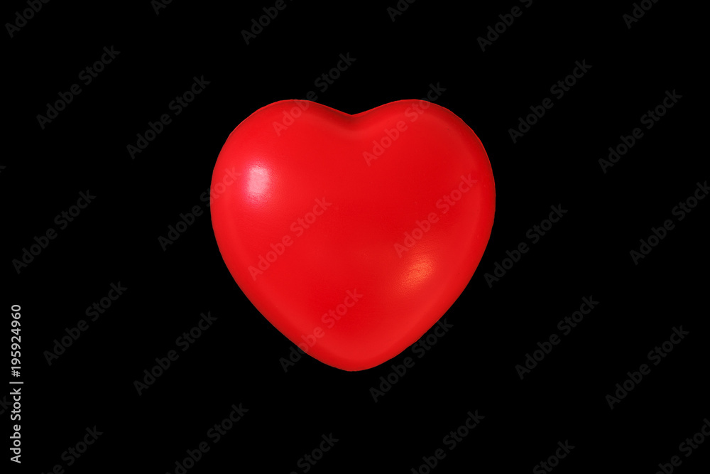  heart close-up on a black background, isolate