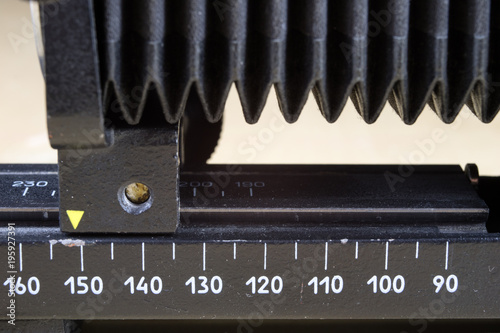 Quadro em tela Old intermediate bellows for high-magnification photography
