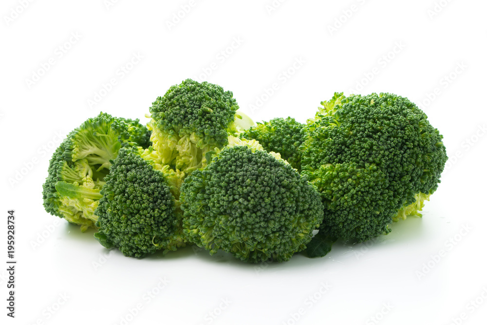 Raw broccoli vegetable isolated on white background Raw broccoli vegetable isolated on white background