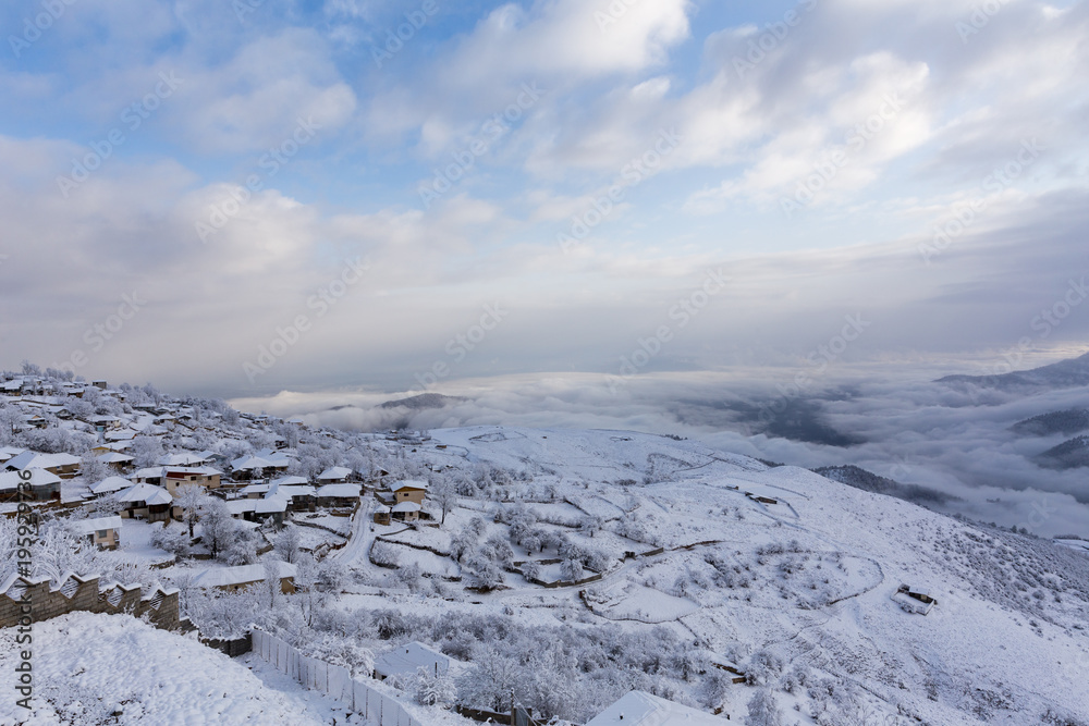 Obraz premium Frozen Filband, Mazandaran, Iran