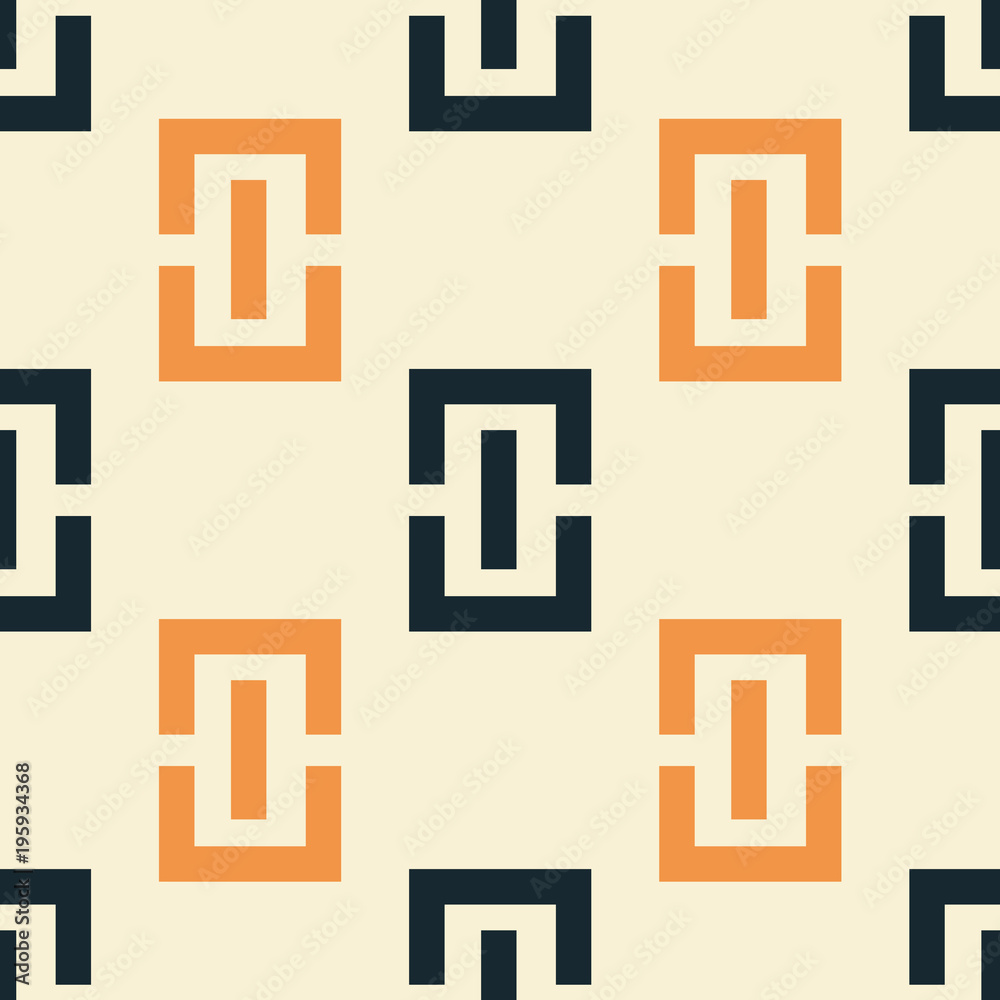 Security box seamless pattern. Strict line geometric pattern for your design.