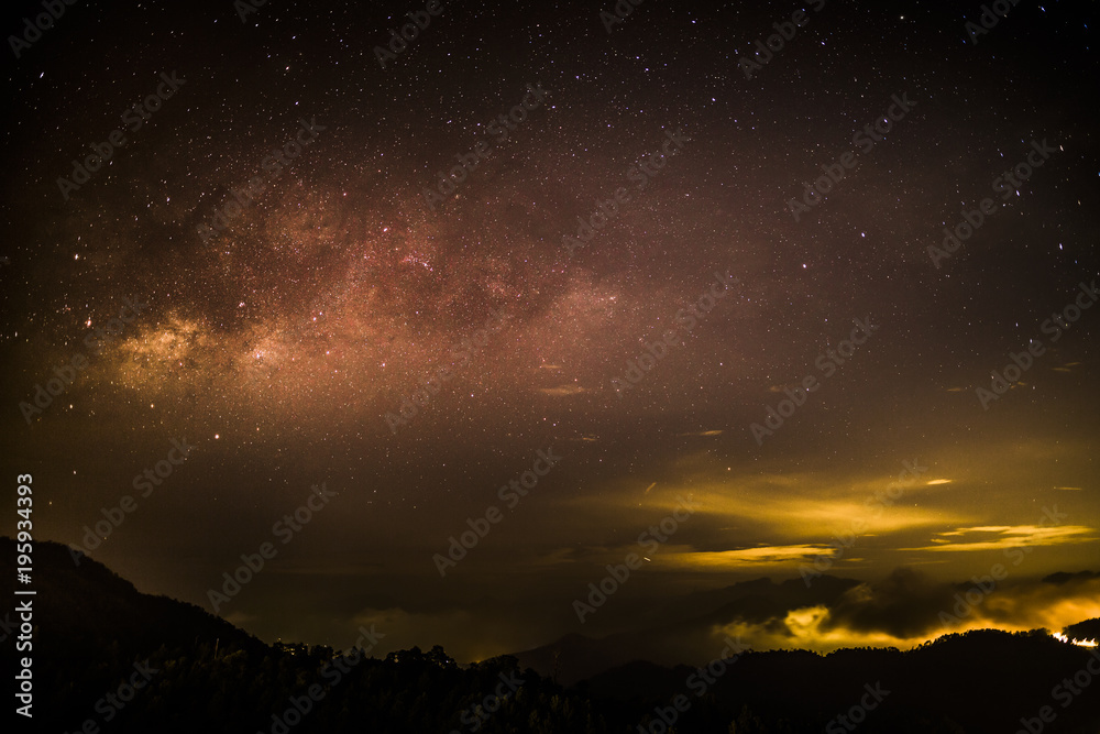 Milky way as viewed from Genting Highland Pahang Malaysia on a almost cloudless cold night