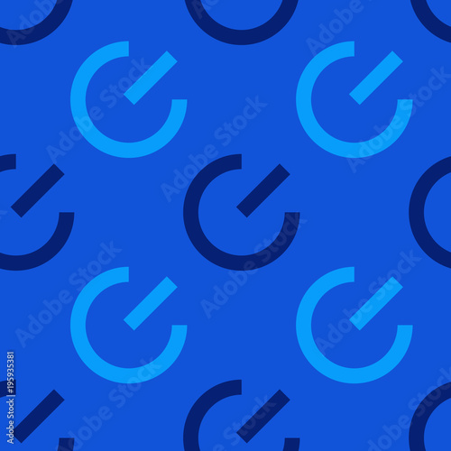 System power on seamless pattern. Strict line geometric pattern for your design.