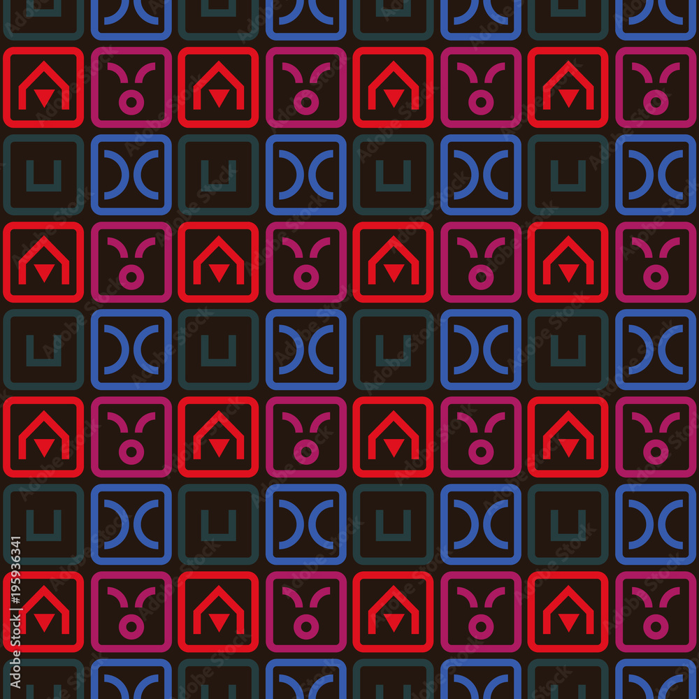 Fantastic maze seamless pattern. Autentic design for textile, print or digital. Fantastic maze seamless pattern. Autentic design for textile, print or digital.