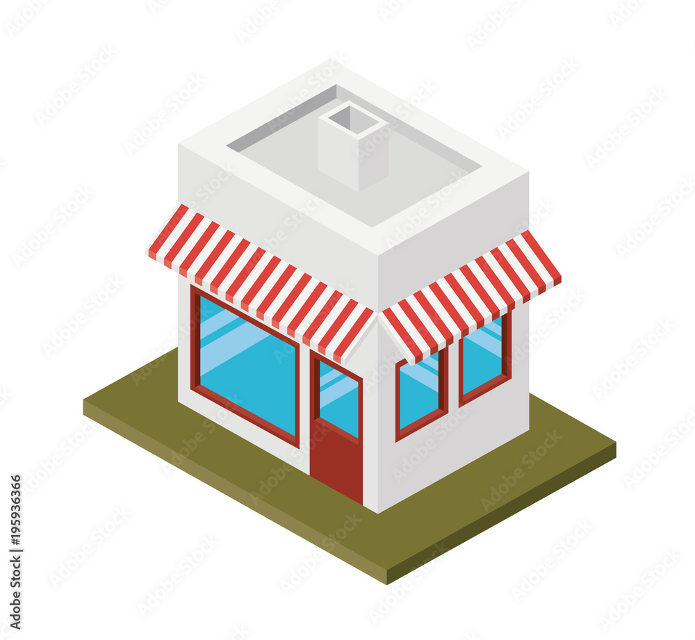 store building isometric icon vector illustration design store building isometric icon vector illustration design
