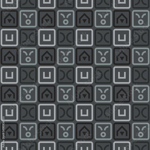 Fantastic maze seamless pattern. Autentic design for textile, print or digital.