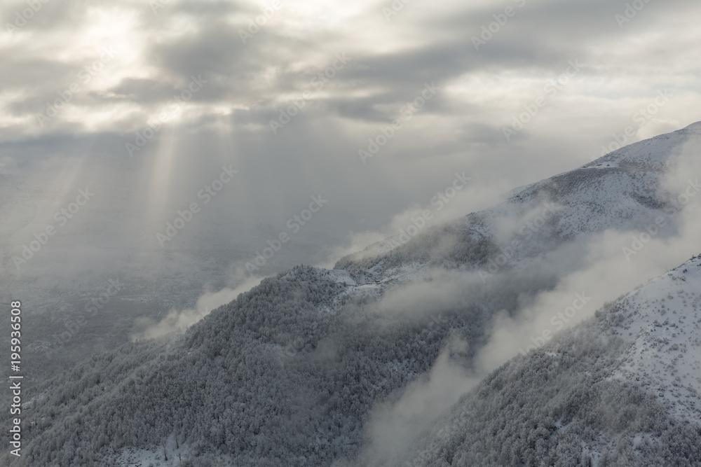 Naklejka premium Cold Mountains of Filband, Mazandaran, Iran