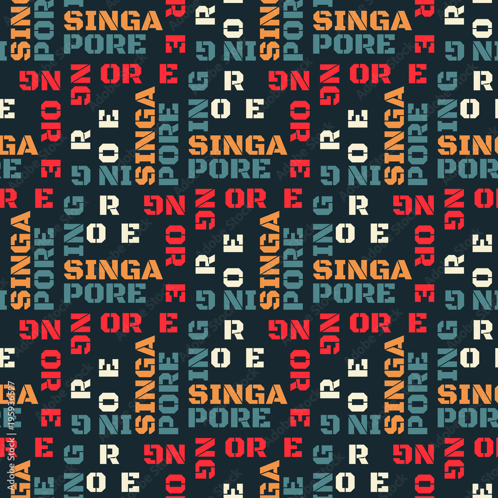 Singapore
 seamless pattern. Creative design for various backgrounds.