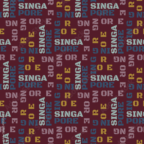 Singapore seamless pattern. Creative design for various backgrounds.