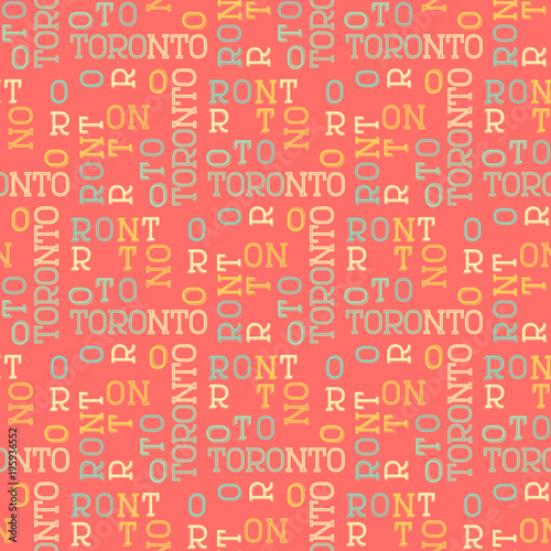 Toronto seamless pattern. Creative design for various backgrounds.