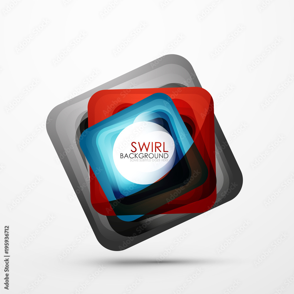 Square swirl abstract banner Square swirl abstract banner
