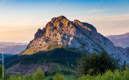 A mountain at sunset time   © AnderArrieta