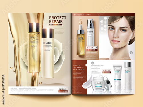 Cosmetic magazine template