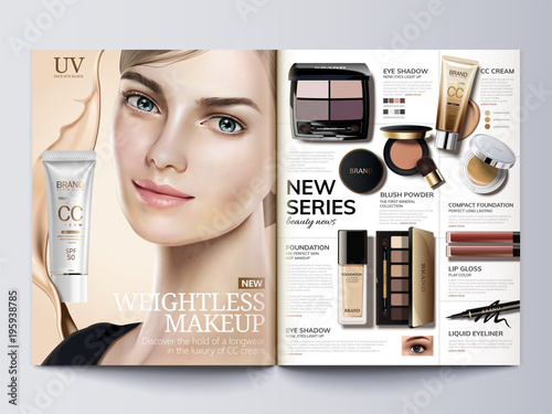Cosmetic magazine template