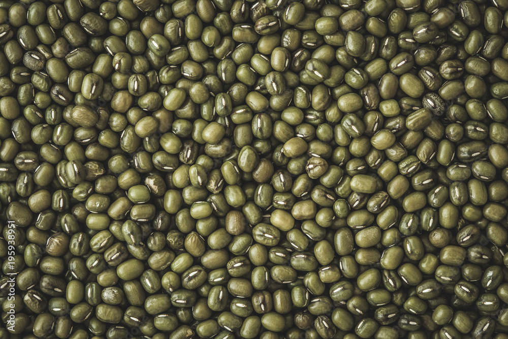 Close up a green mung beans grain seed background Close up a green mung beans grain seed background