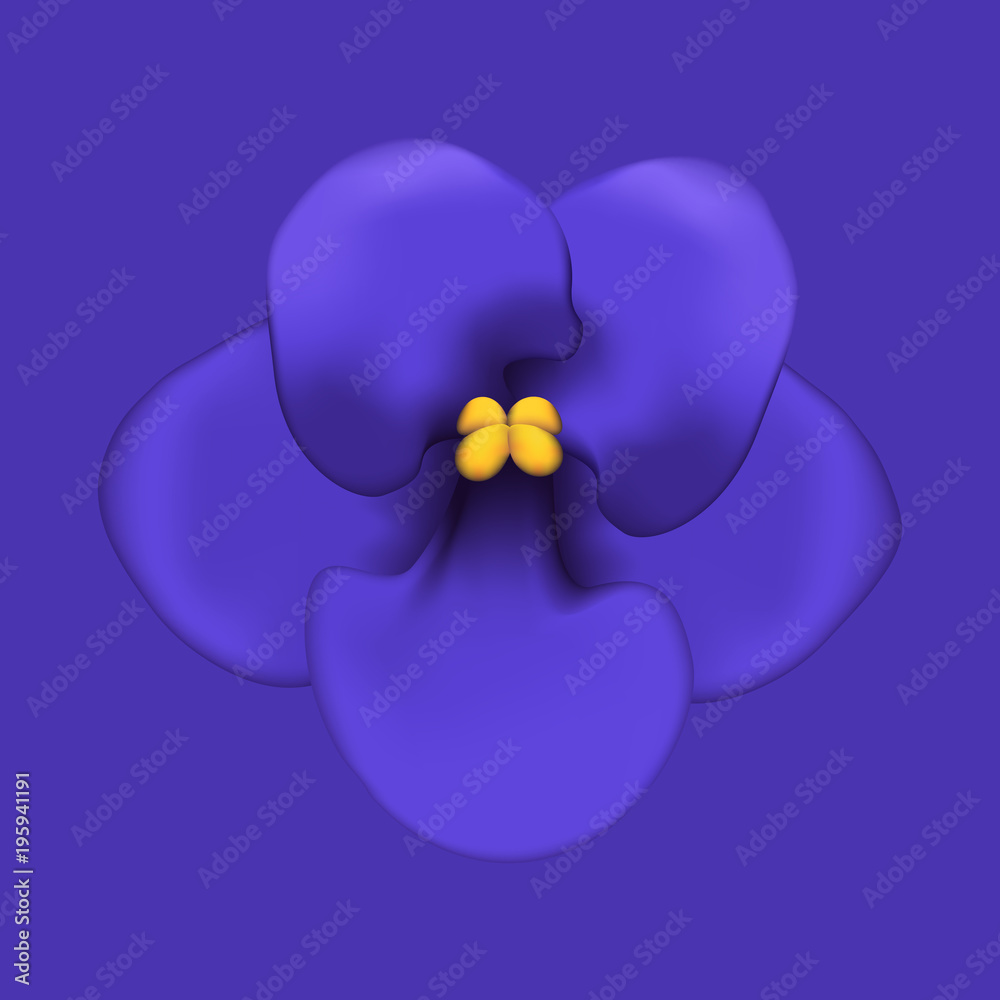 Fototapeta premium Vector violet flower