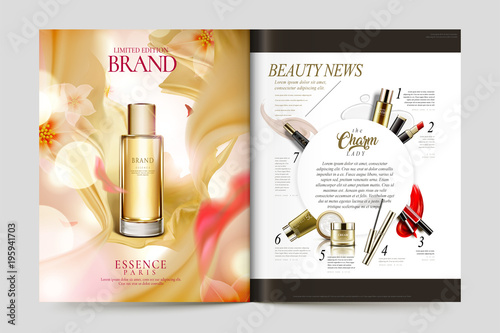 Cosmetic magazine template