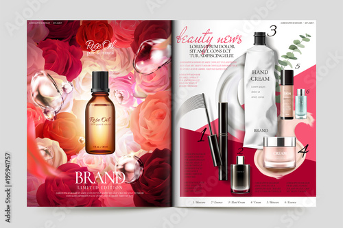 Cosmetic magazine template