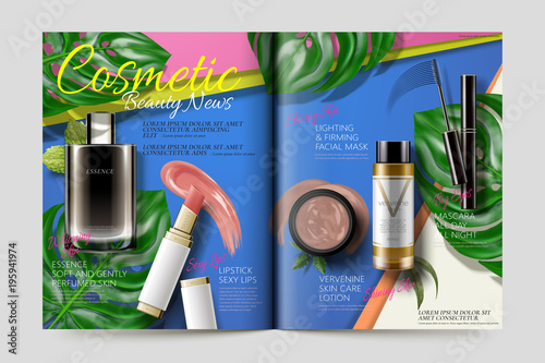 Cosmetic magazine template