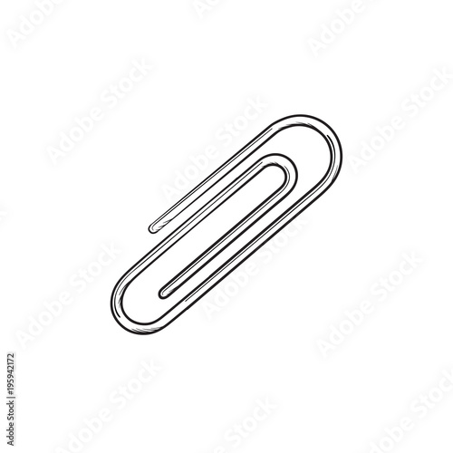 Clip for papers hand drawn outline doodle icon