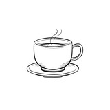 Coffee cup hand drawn outline doodle icon