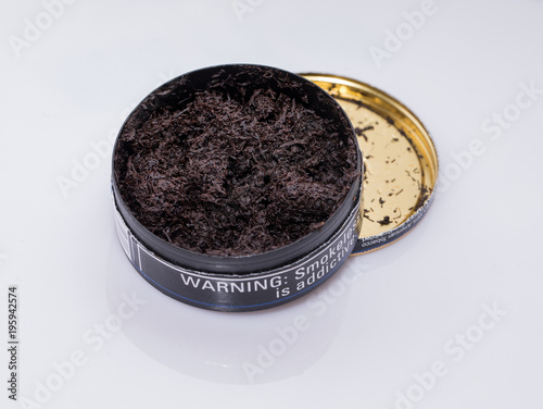 open can of smokeless tobacco is ready for use