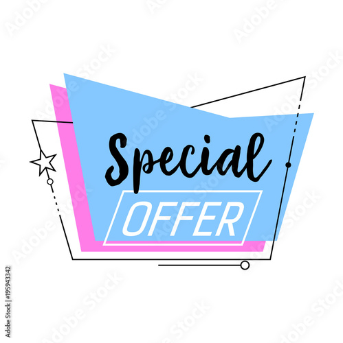Special Offer Lettering in Abstract Shape