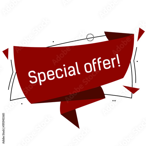 Special Offer Lettering in Origami Ribbon