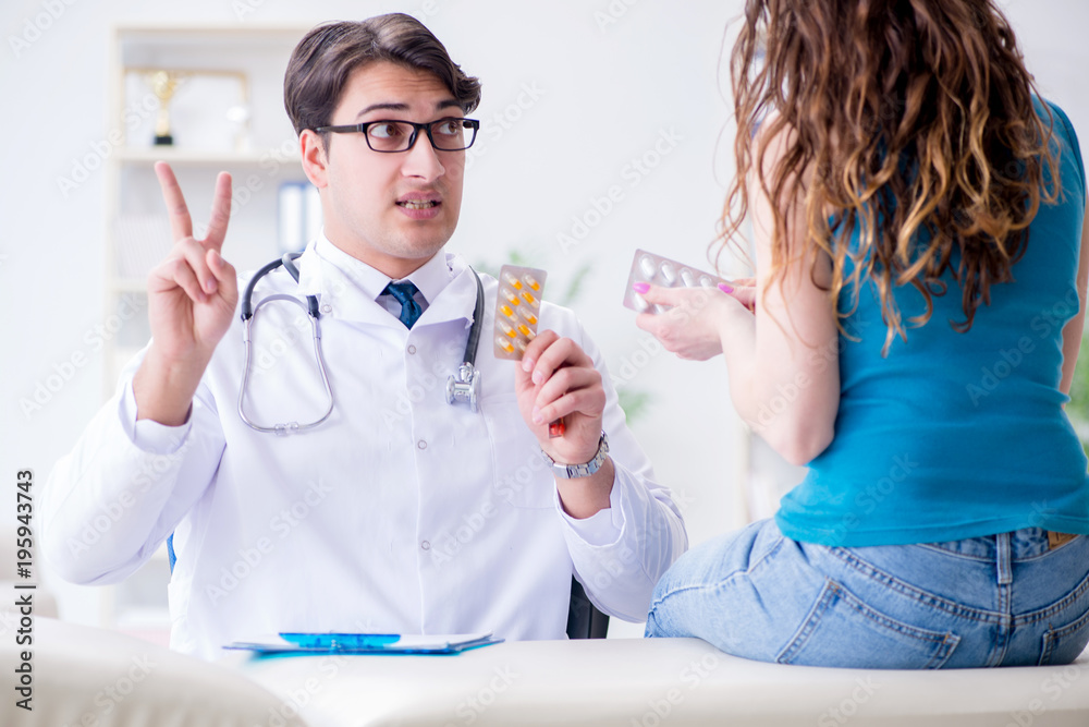 Patient visiting doctor for annual regular check-up in hospital Patient visiting doctor for annual regular check-up in hospital