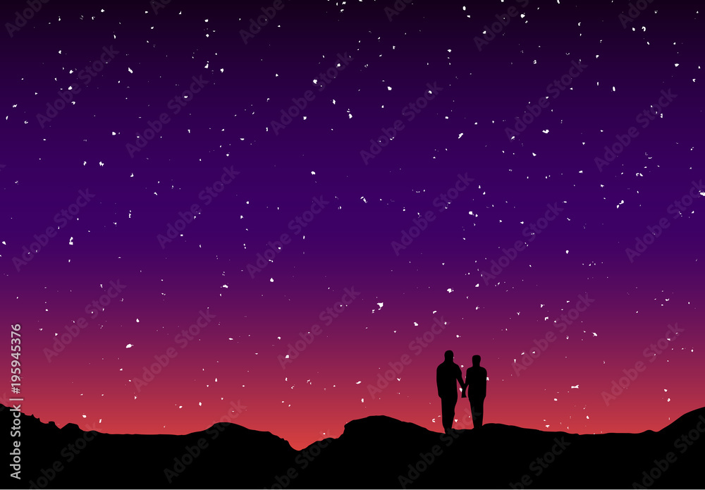 Couple silhouette twilight 8