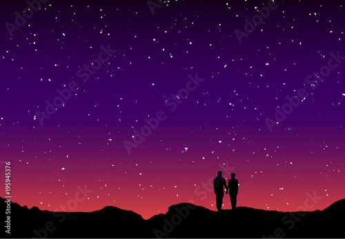 Couple silhouette twilight 8