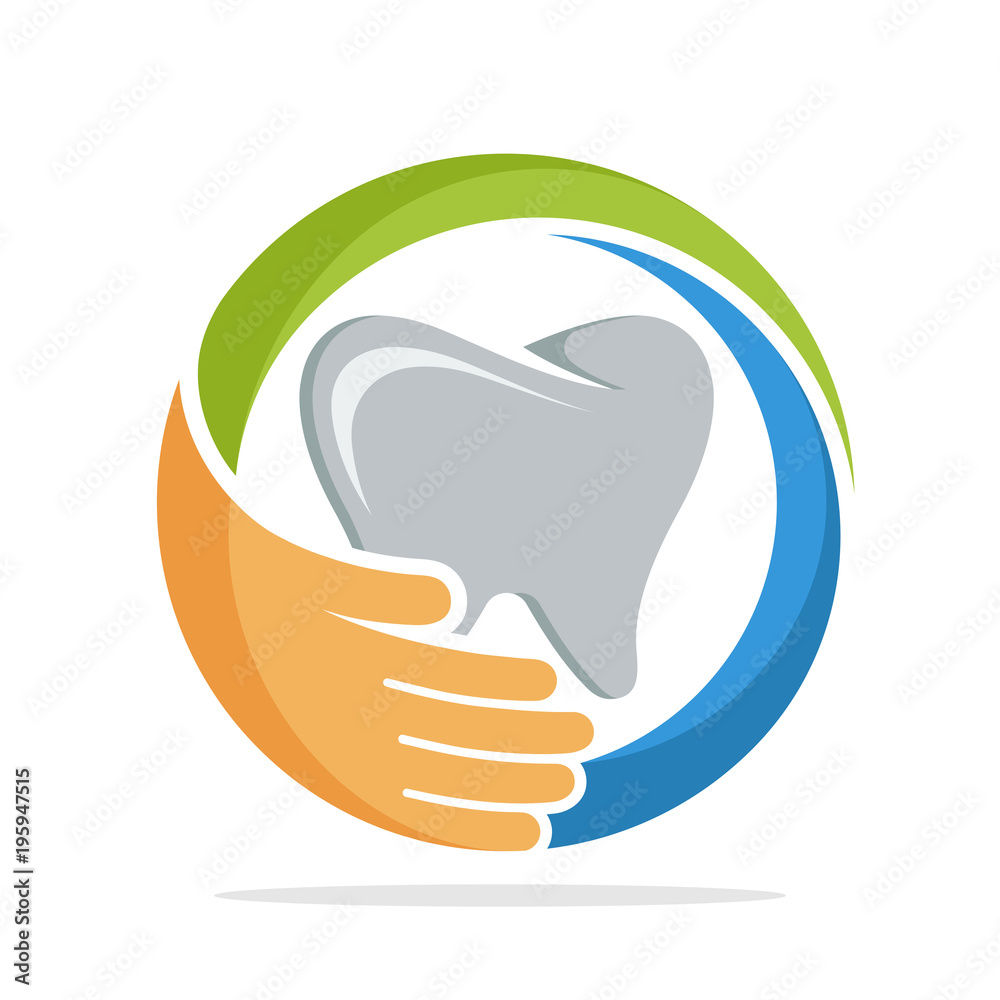 Fototapeta premium logo icon with the concept of dental care