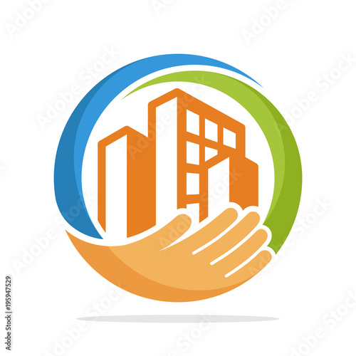 logo icon with the concept of spatial management of the city