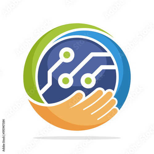 logo icon for business development, technology management