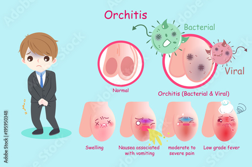 Foto businessman with orchitis