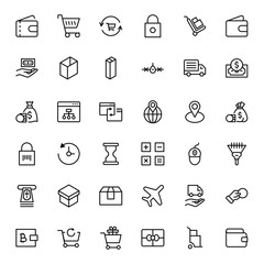 Online supermarket flat icon