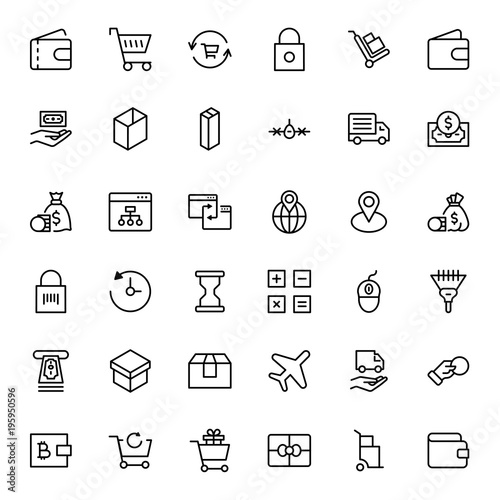 Online supermarket flat icon