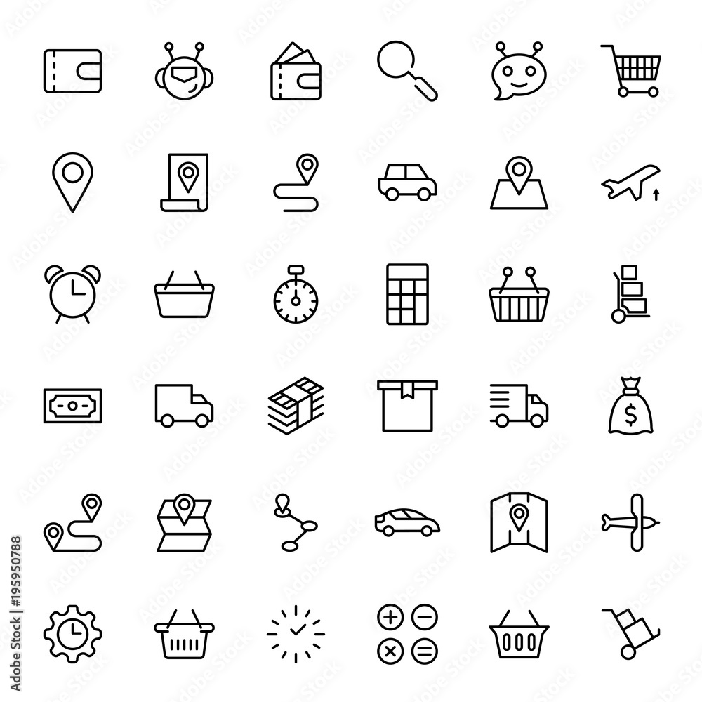 Fototapeta premium Online store flat icon