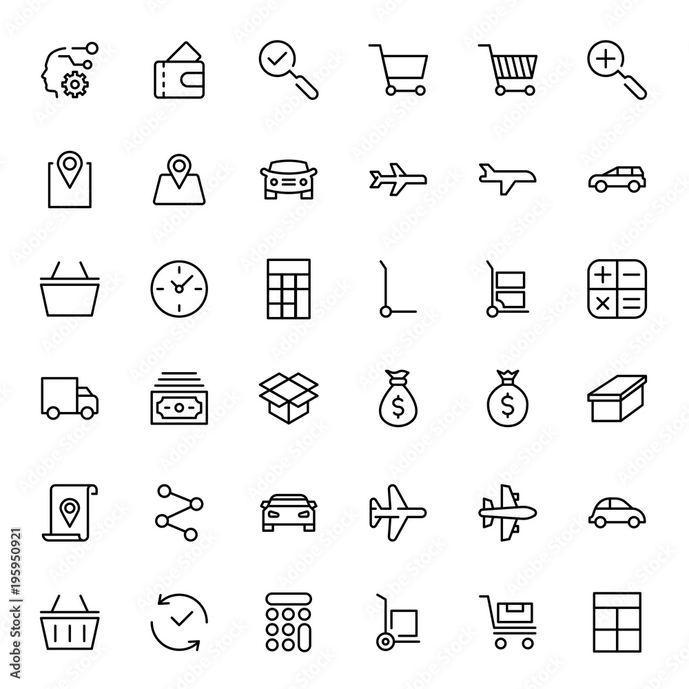 Fototapeta premium Online store flat icon